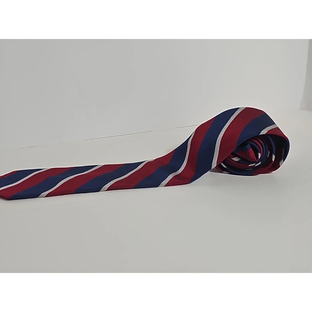 Brooks Brothers Irregular Tie All Silk Striped Multicolor